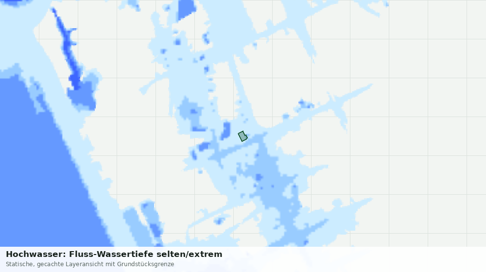 Statische Kartenansicht: Hochwasser: Fluss-Wassertiefe selten/extrem