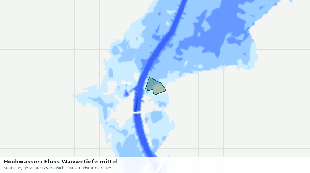 Statische Kartenansicht: Hochwasser: Fluss-Wassertiefe mittel