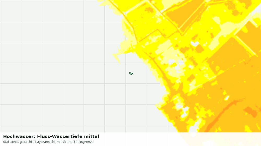 Statische Kartenansicht: Hochwasser: Fluss-Wassertiefe mittel