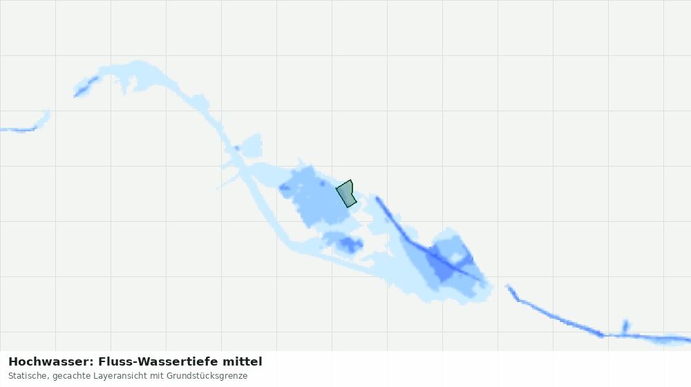 Statische Kartenansicht: Hochwasser: Fluss-Wassertiefe mittel