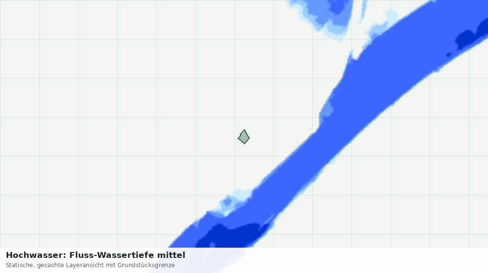 Statische Kartenansicht: Hochwasser: Fluss-Wassertiefe mittel