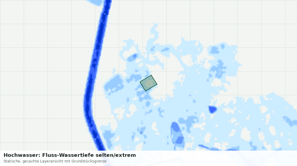 Statische Kartenansicht: Hochwasser: Fluss-Wassertiefe selten/extrem