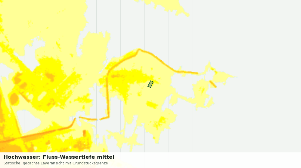 Statische Kartenansicht: Hochwasser: Fluss-Wassertiefe mittel