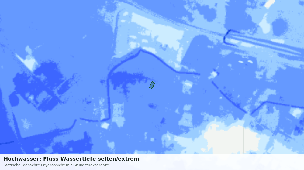 Statische Kartenansicht: Hochwasser: Fluss-Wassertiefe selten/extrem