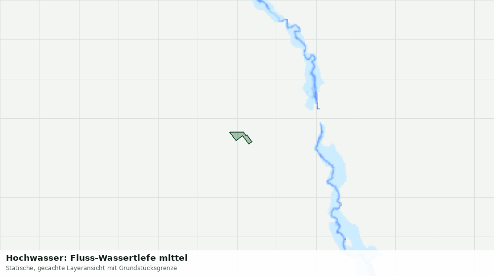 Statische Kartenansicht: Hochwasser: Fluss-Wassertiefe mittel