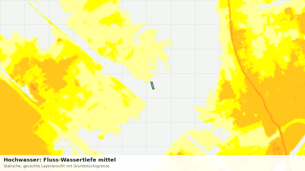 Statische Kartenansicht: Hochwasser: Fluss-Wassertiefe mittel