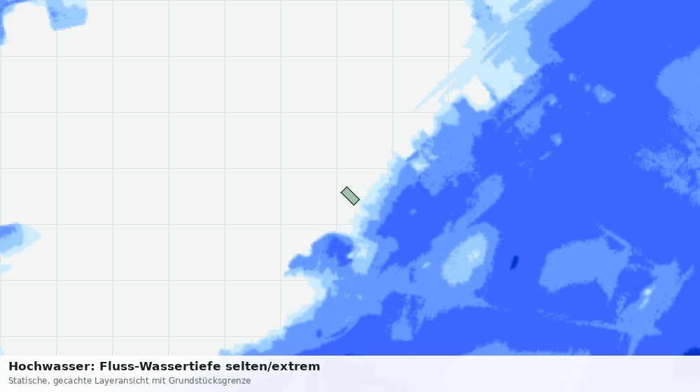 Statische Kartenansicht: Hochwasser: Fluss-Wassertiefe selten/extrem