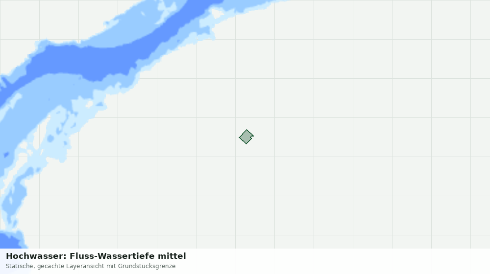 Statische Kartenansicht: Hochwasser: Fluss-Wassertiefe mittel