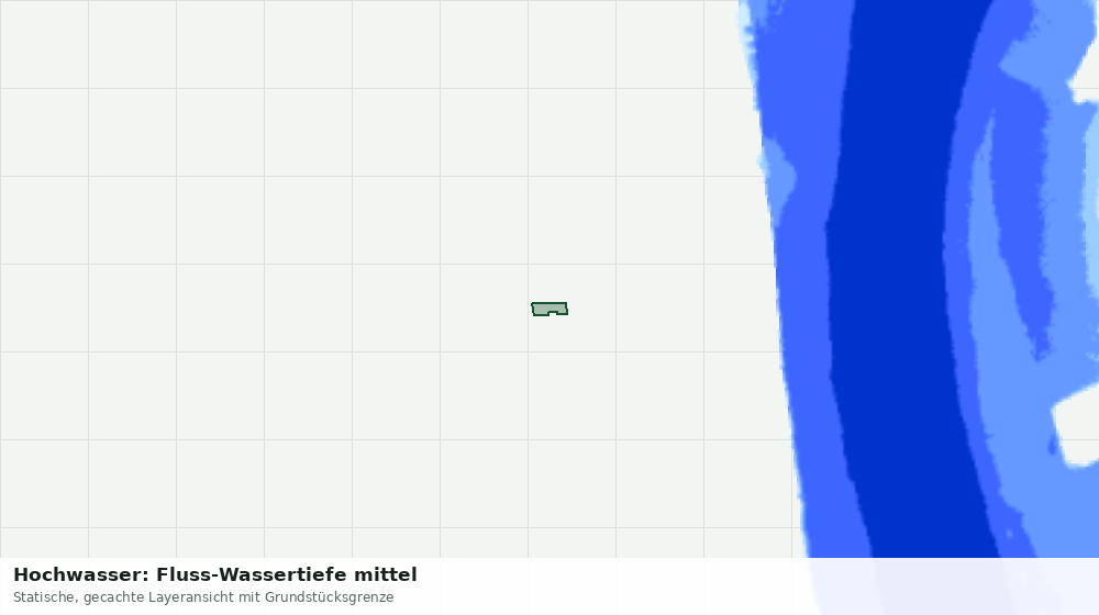 Statische Kartenansicht: Hochwasser: Fluss-Wassertiefe mittel