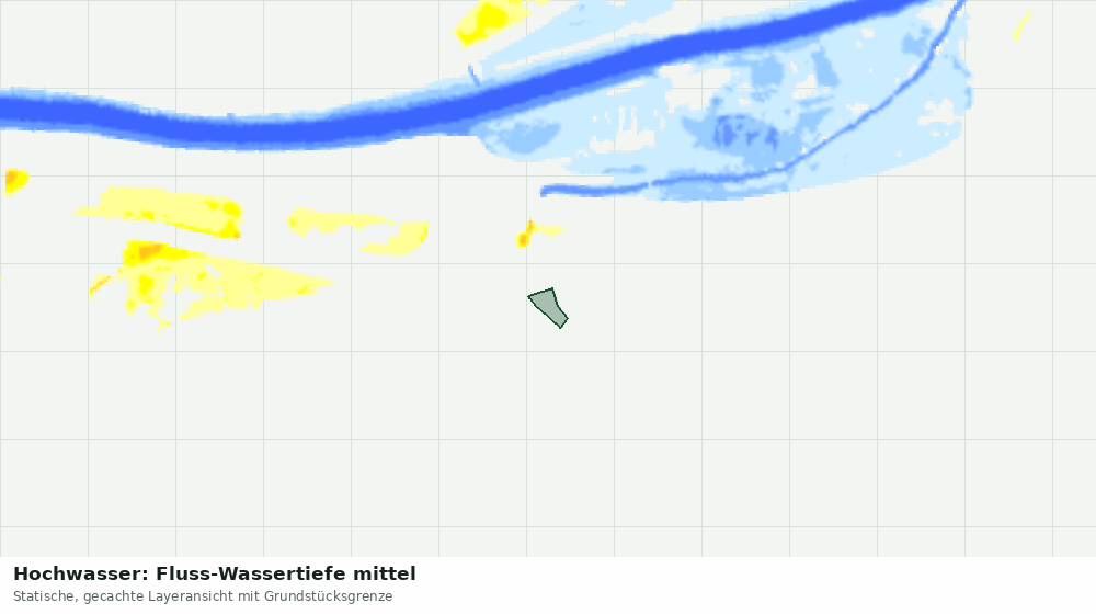 Statische Kartenansicht: Hochwasser: Fluss-Wassertiefe mittel