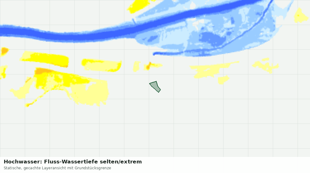 Statische Kartenansicht: Hochwasser: Fluss-Wassertiefe selten/extrem
