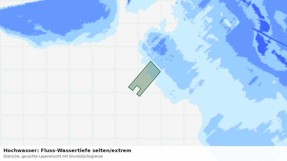 Statische Kartenansicht: Hochwasser: Fluss-Wassertiefe selten/extrem