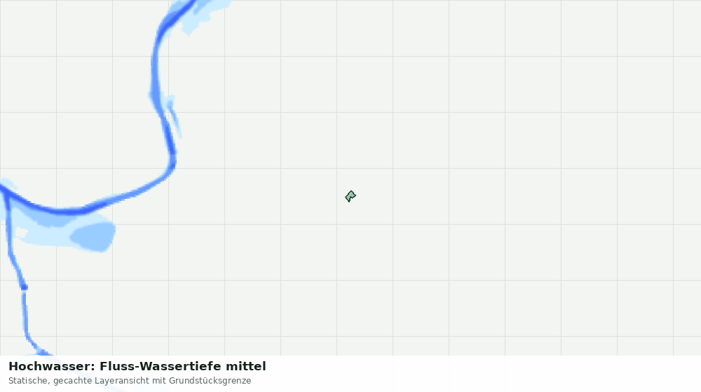 Statische Kartenansicht: Hochwasser: Fluss-Wassertiefe mittel