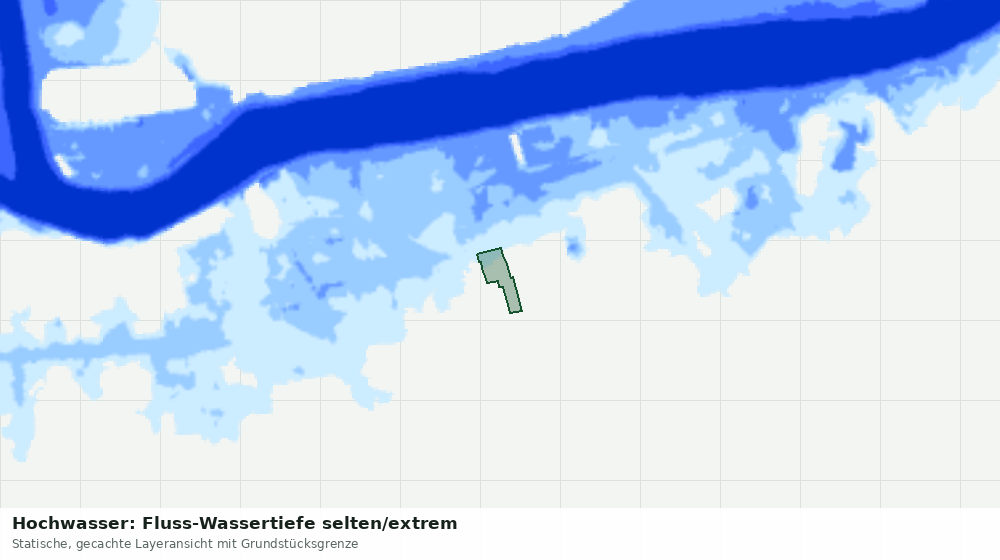 Statische Kartenansicht: Hochwasser: Fluss-Wassertiefe selten/extrem