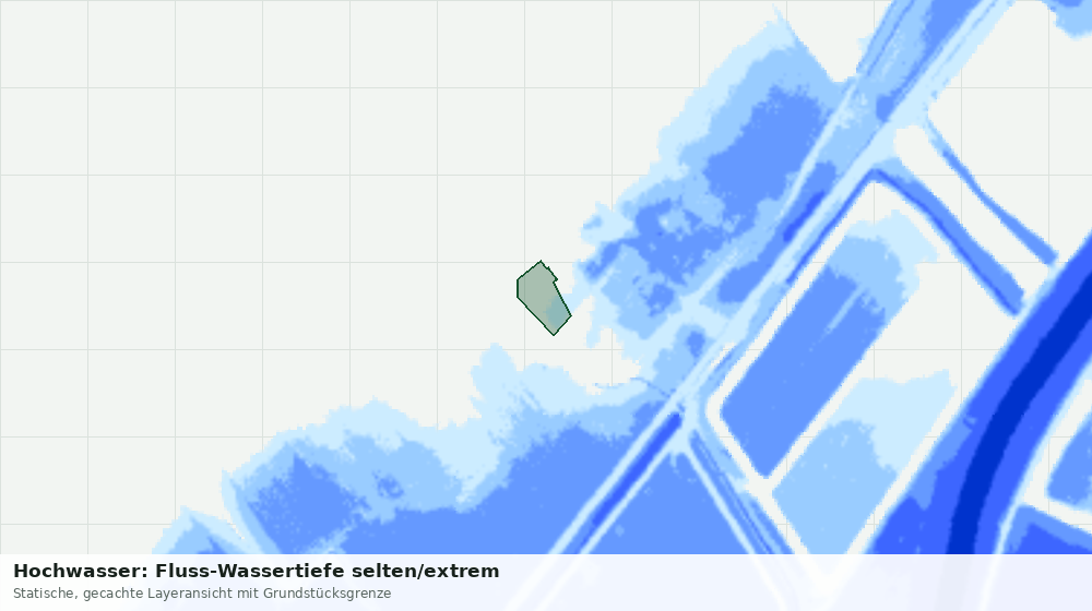 Statische Kartenansicht: Hochwasser: Fluss-Wassertiefe selten/extrem