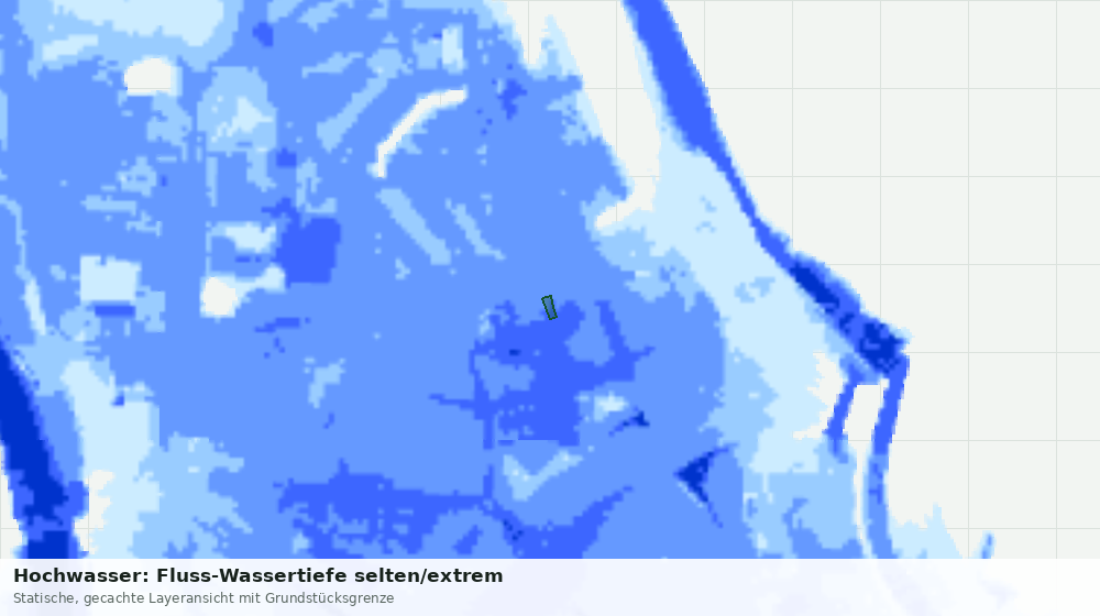 Statische Kartenansicht: Hochwasser: Fluss-Wassertiefe selten/extrem