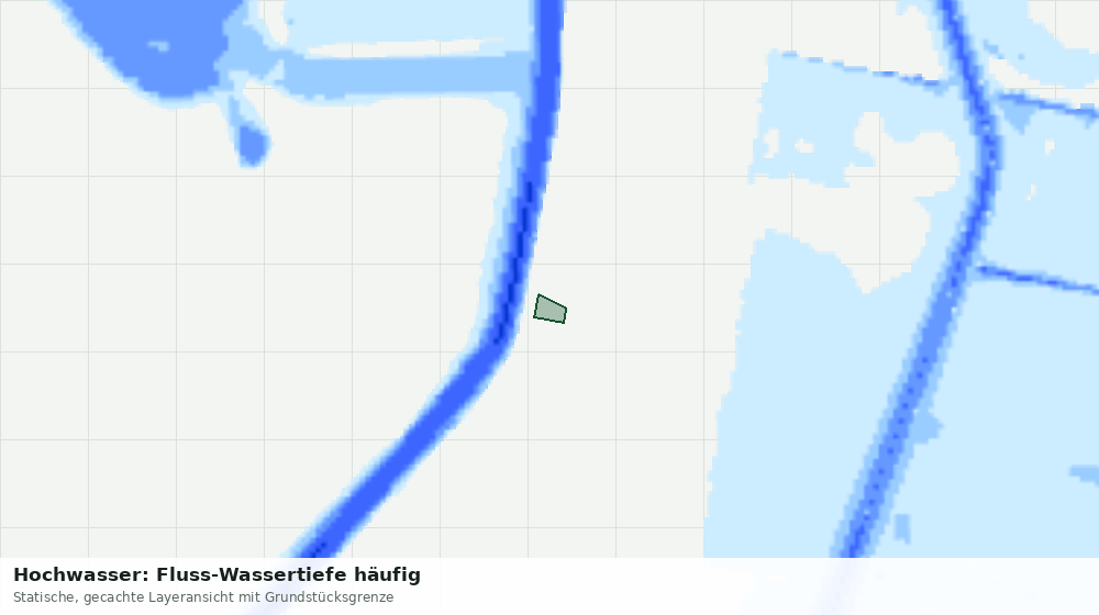 Statische Kartenansicht: Hochwasser: Fluss-Wassertiefe häufig