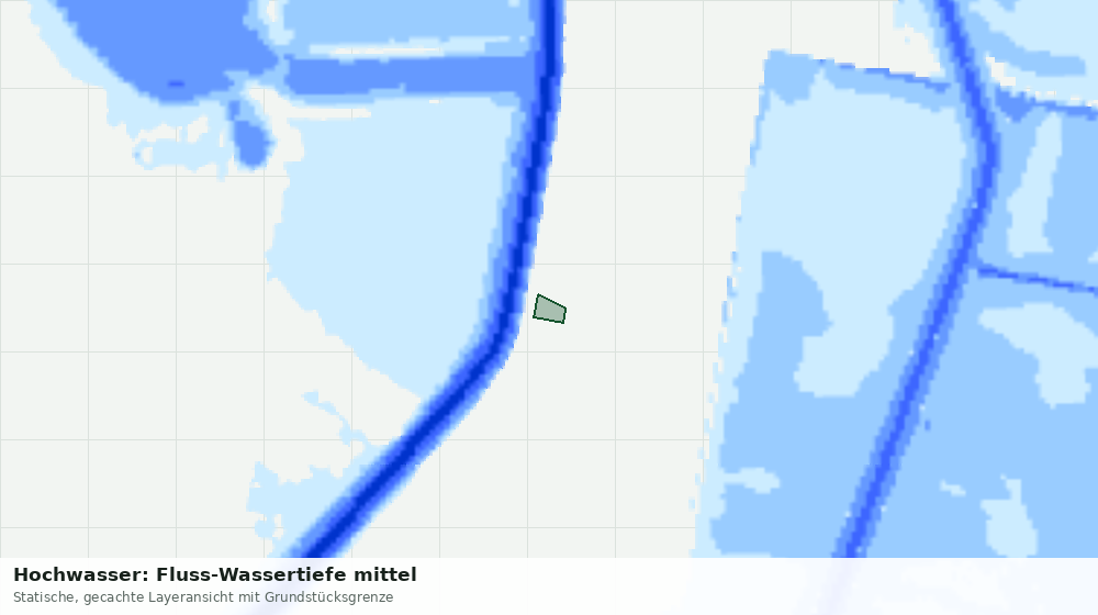 Statische Kartenansicht: Hochwasser: Fluss-Wassertiefe mittel