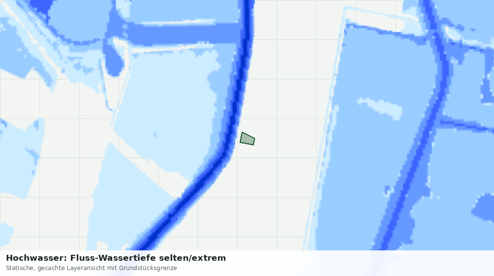 Statische Kartenansicht: Hochwasser: Fluss-Wassertiefe selten/extrem