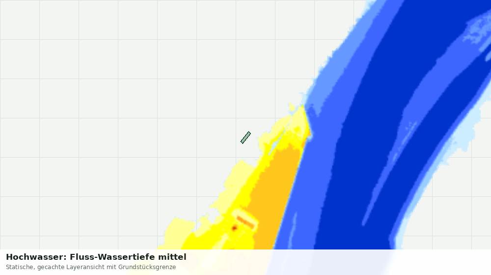 Statische Kartenansicht: Hochwasser: Fluss-Wassertiefe mittel