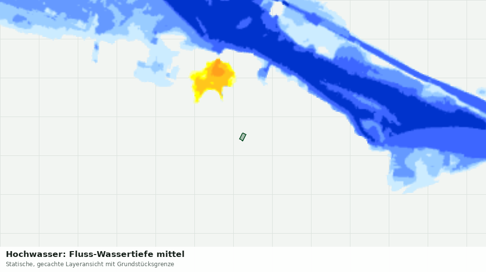 Statische Kartenansicht: Hochwasser: Fluss-Wassertiefe mittel