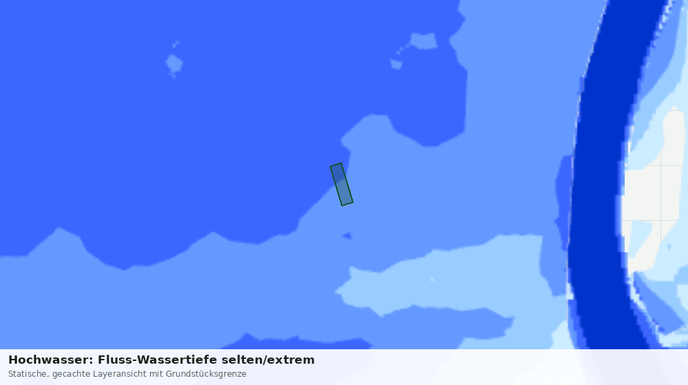 Statische Kartenansicht: Hochwasser: Fluss-Wassertiefe selten/extrem