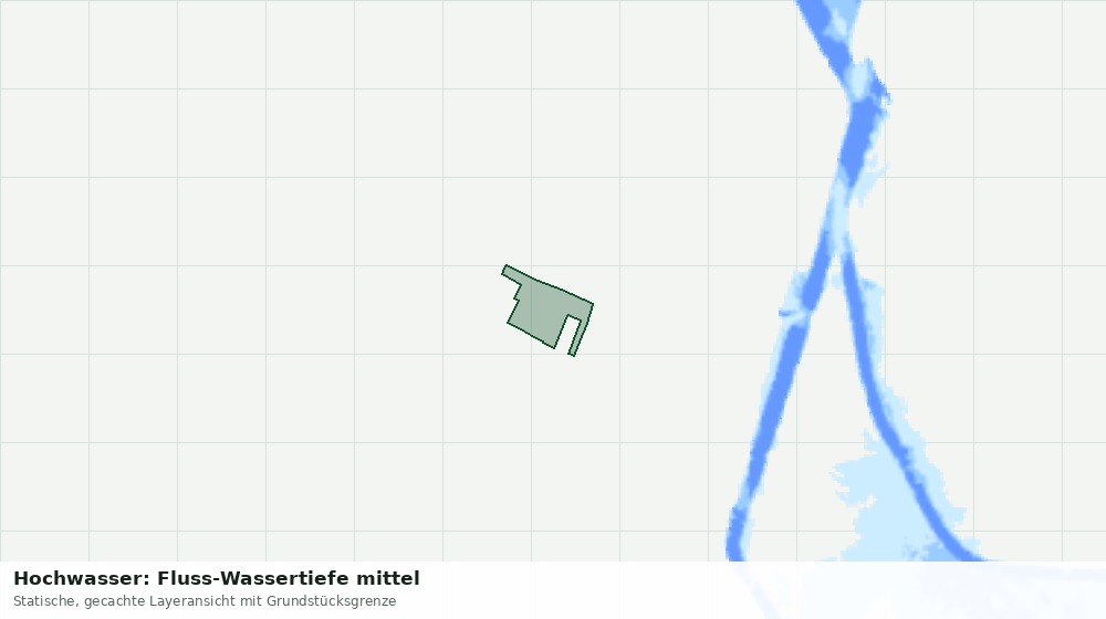 Statische Kartenansicht: Hochwasser: Fluss-Wassertiefe mittel