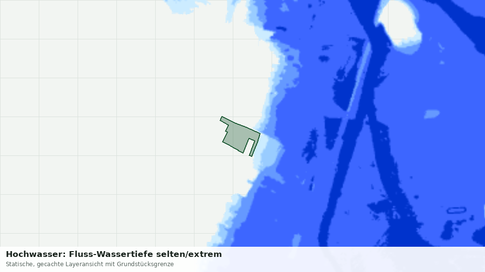 Statische Kartenansicht: Hochwasser: Fluss-Wassertiefe selten/extrem