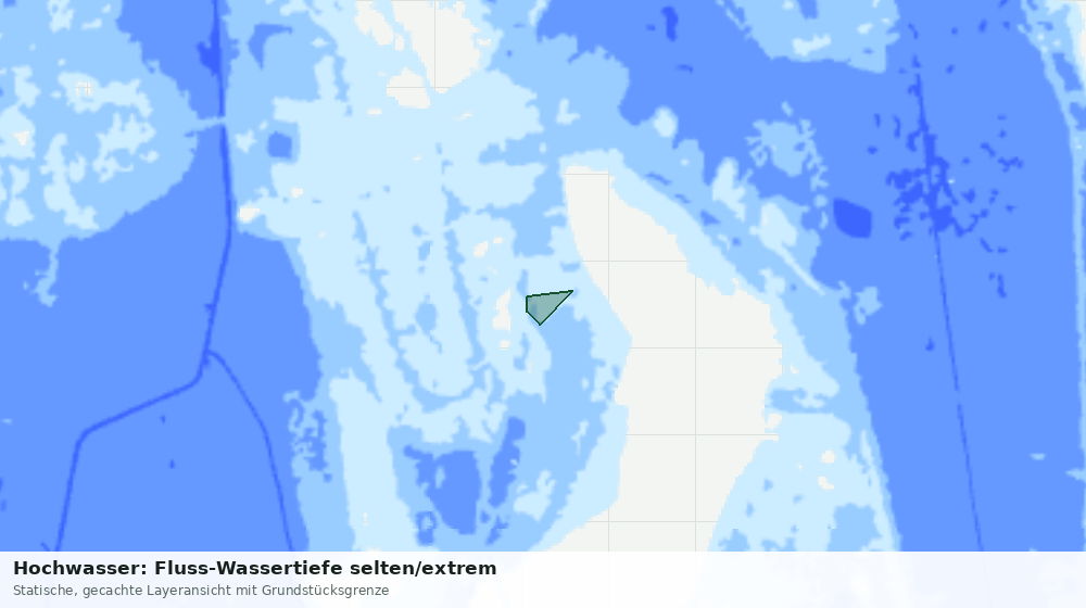 Statische Kartenansicht: Hochwasser: Fluss-Wassertiefe selten/extrem
