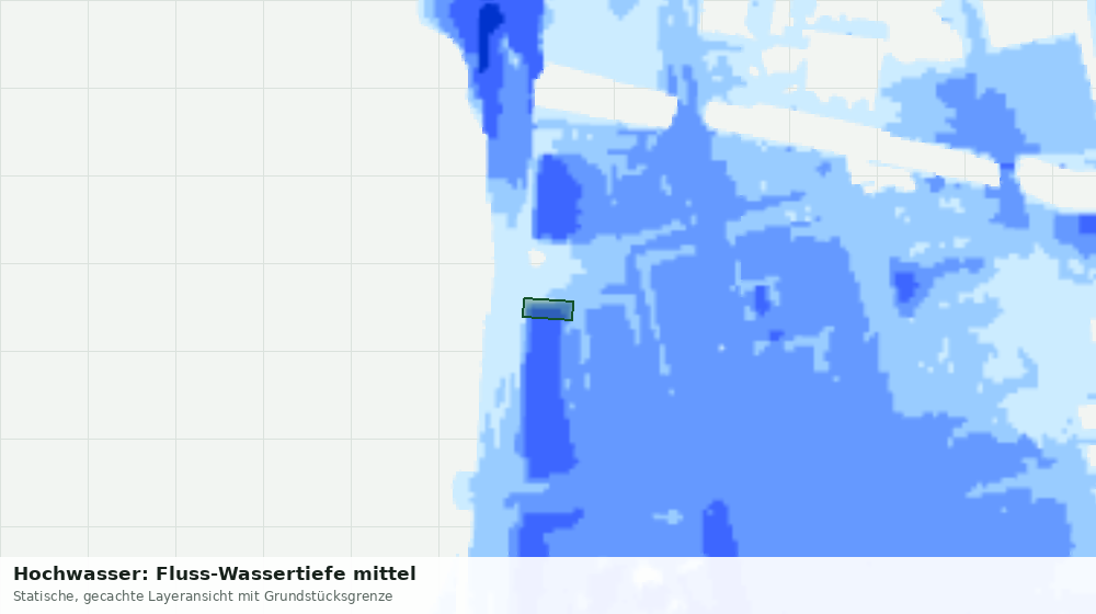 Statische Kartenansicht: Hochwasser: Fluss-Wassertiefe mittel