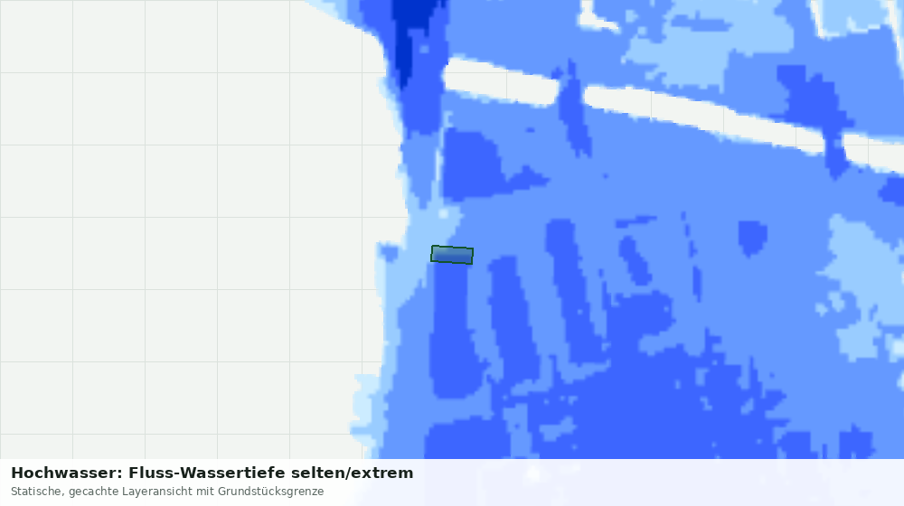 Statische Kartenansicht: Hochwasser: Fluss-Wassertiefe selten/extrem