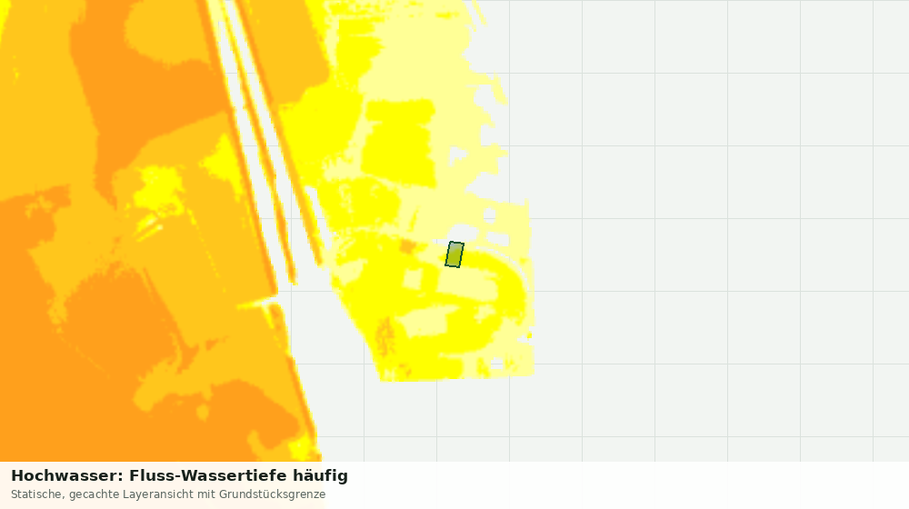 Statische Kartenansicht: Hochwasser: Fluss-Wassertiefe häufig