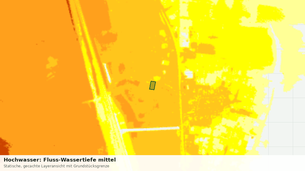 Statische Kartenansicht: Hochwasser: Fluss-Wassertiefe mittel
