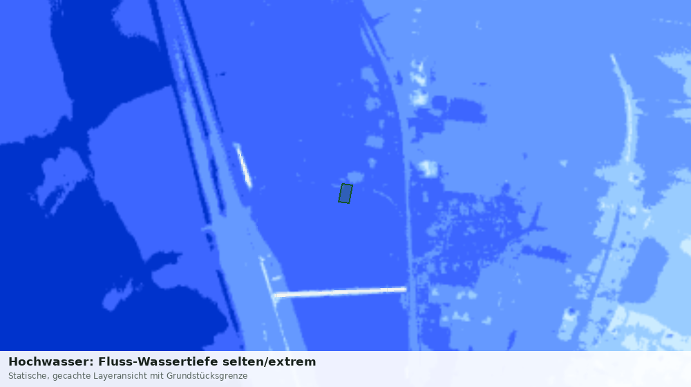 Statische Kartenansicht: Hochwasser: Fluss-Wassertiefe selten/extrem