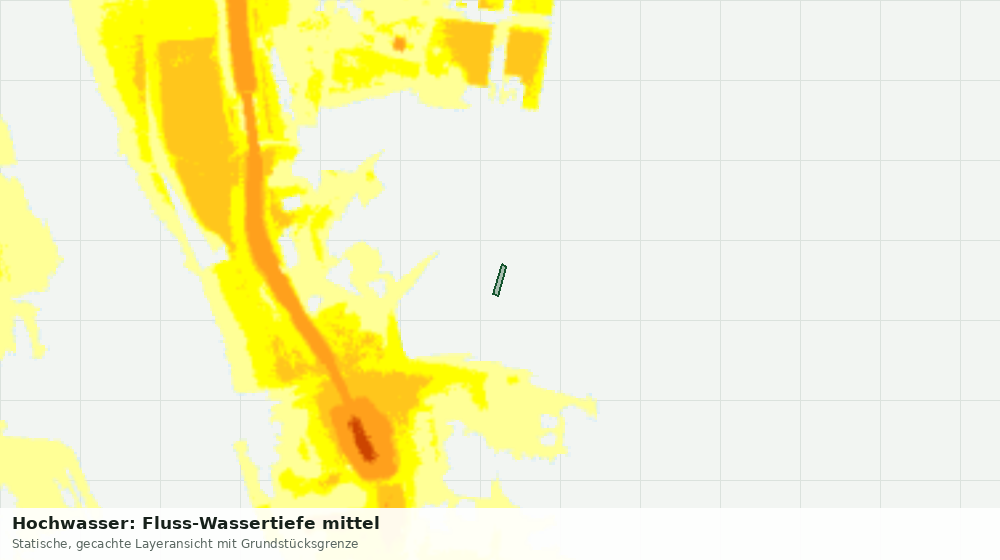 Statische Kartenansicht: Hochwasser: Fluss-Wassertiefe mittel