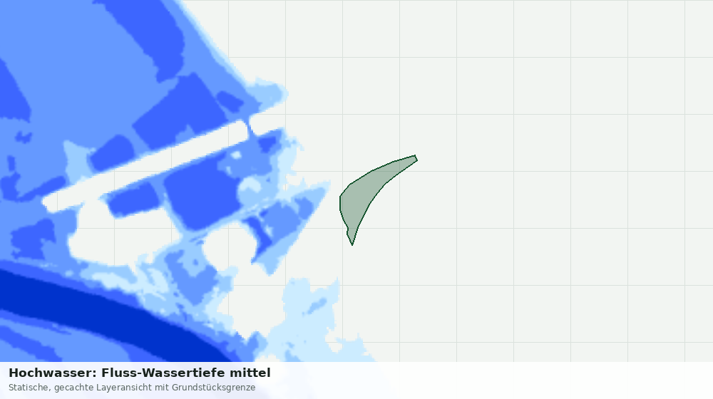 Statische Kartenansicht: Hochwasser: Fluss-Wassertiefe mittel