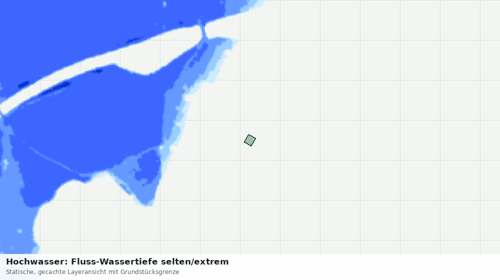 Statische Kartenansicht: Hochwasser: Fluss-Wassertiefe selten/extrem