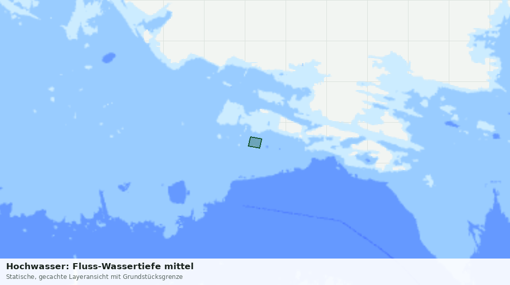 Statische Kartenansicht: Hochwasser: Fluss-Wassertiefe mittel