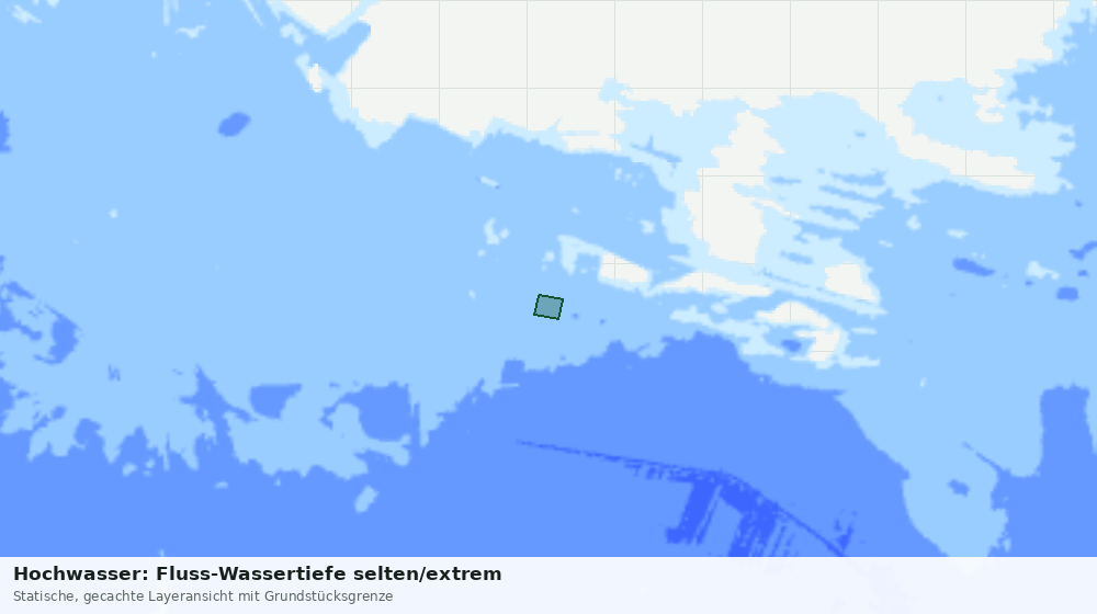 Statische Kartenansicht: Hochwasser: Fluss-Wassertiefe selten/extrem