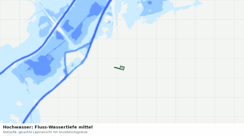 Statische Kartenansicht: Hochwasser: Fluss-Wassertiefe mittel