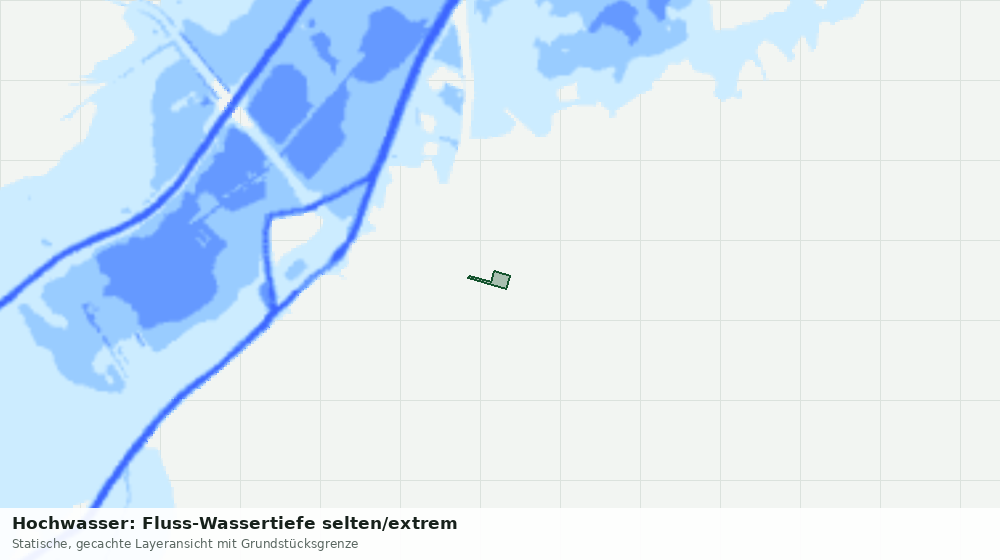 Statische Kartenansicht: Hochwasser: Fluss-Wassertiefe selten/extrem