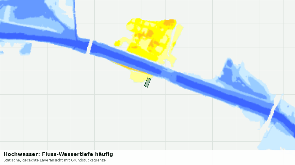 Statische Kartenansicht: Hochwasser: Fluss-Wassertiefe häufig