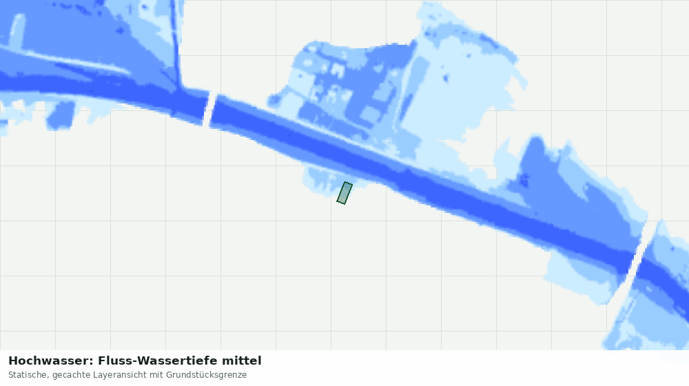 Statische Kartenansicht: Hochwasser: Fluss-Wassertiefe mittel