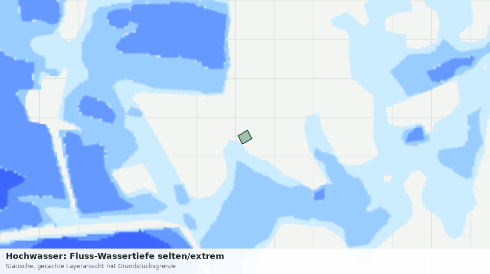 Statische Kartenansicht: Hochwasser: Fluss-Wassertiefe selten/extrem