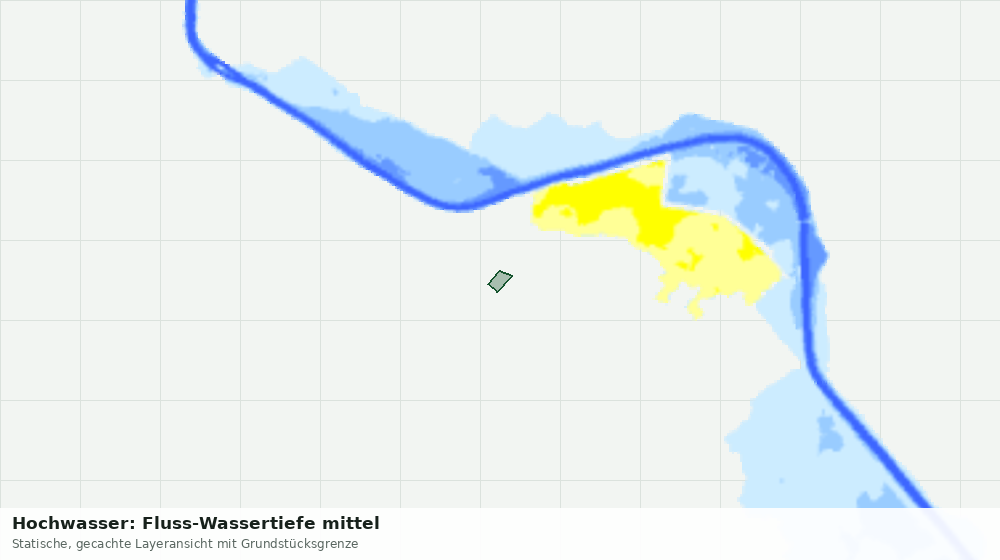 Statische Kartenansicht: Hochwasser: Fluss-Wassertiefe mittel