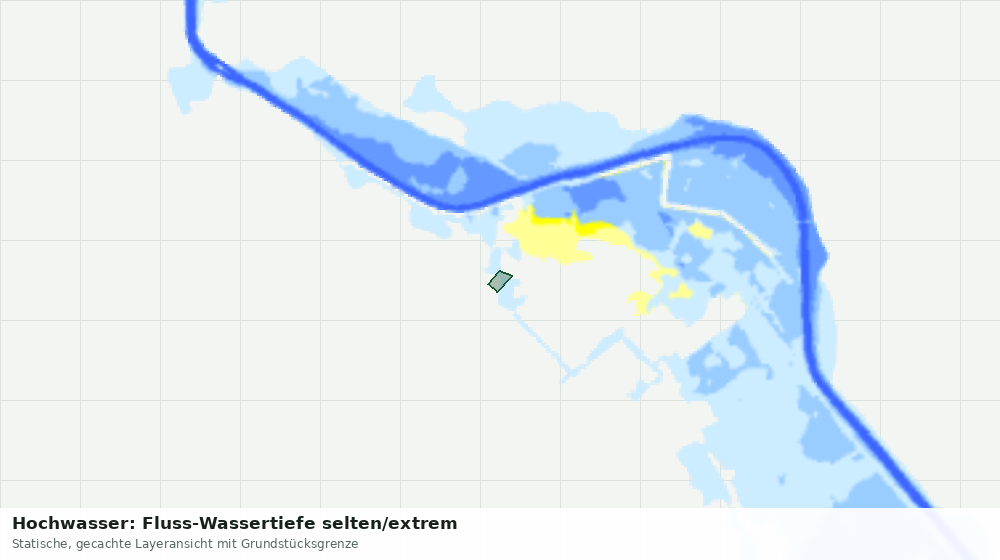 Statische Kartenansicht: Hochwasser: Fluss-Wassertiefe selten/extrem