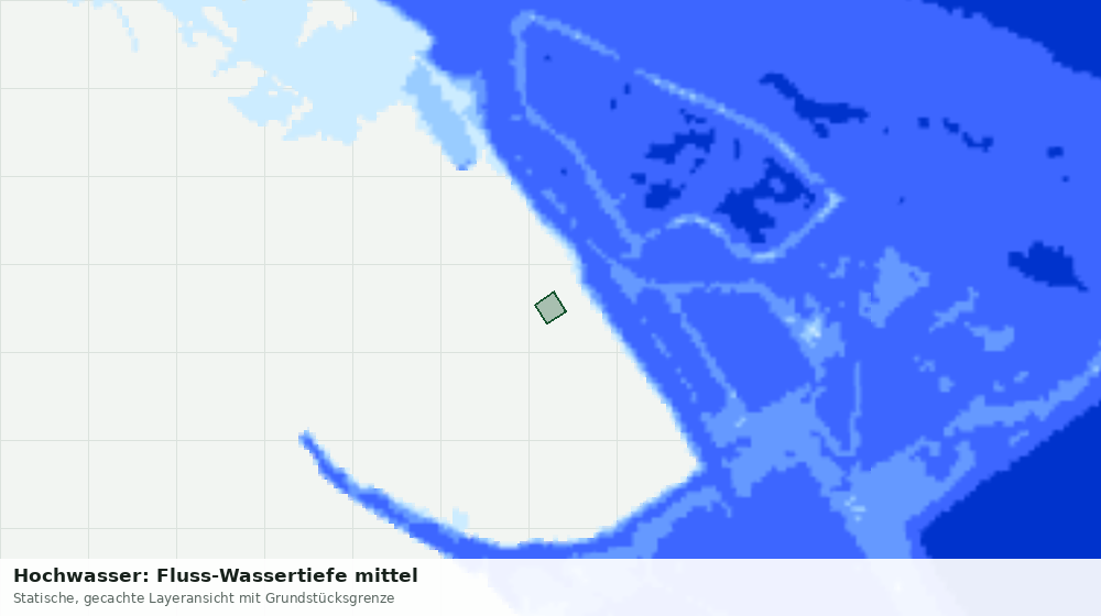 Statische Kartenansicht: Hochwasser: Fluss-Wassertiefe mittel