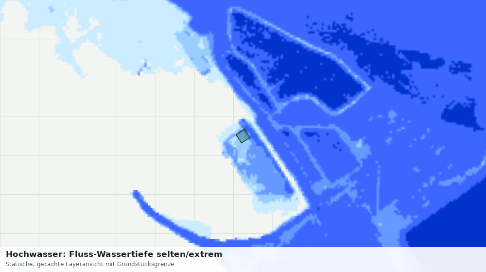 Statische Kartenansicht: Hochwasser: Fluss-Wassertiefe selten/extrem
