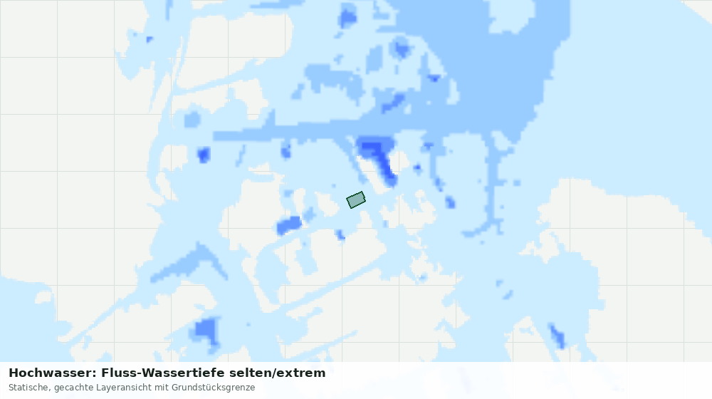 Statische Kartenansicht: Hochwasser: Fluss-Wassertiefe selten/extrem