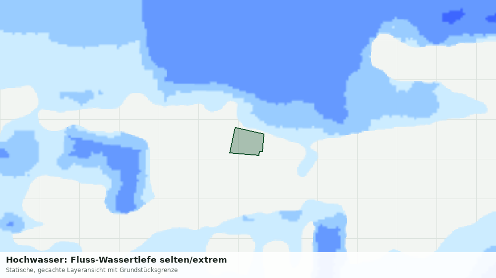 Statische Kartenansicht: Hochwasser: Fluss-Wassertiefe selten/extrem